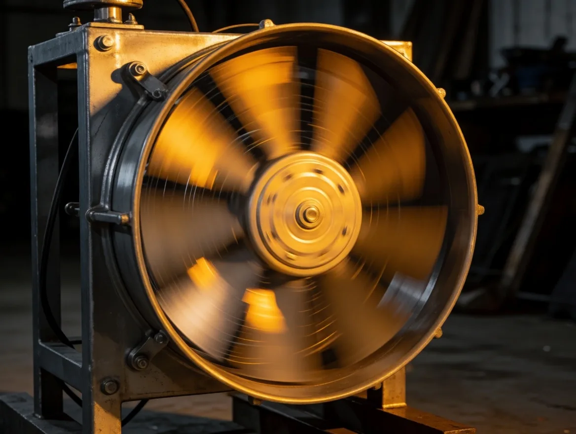 Ventilador de enfriamiento en movimiento