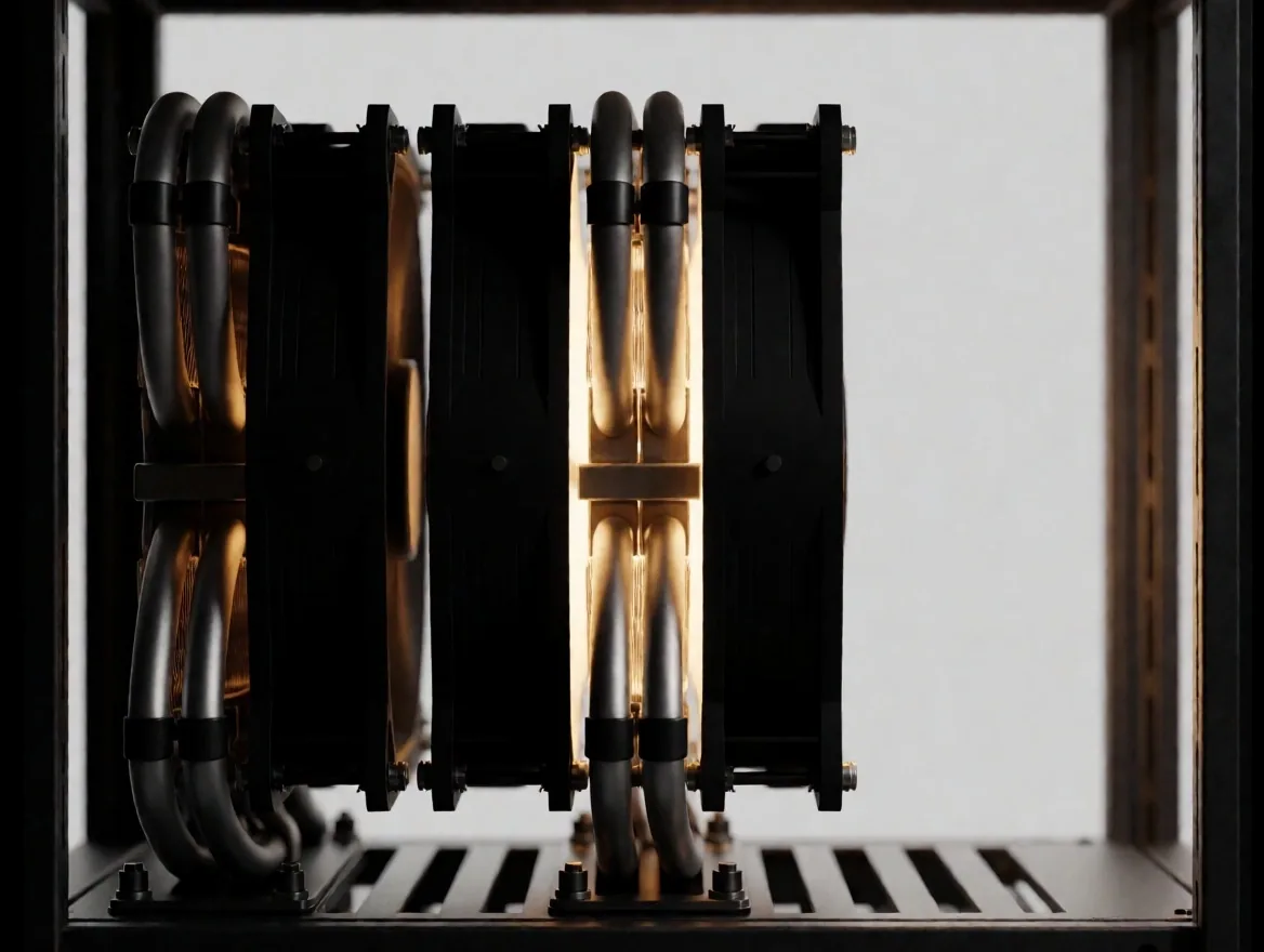 Disipador de calor de aluminio en GPU de rig minero